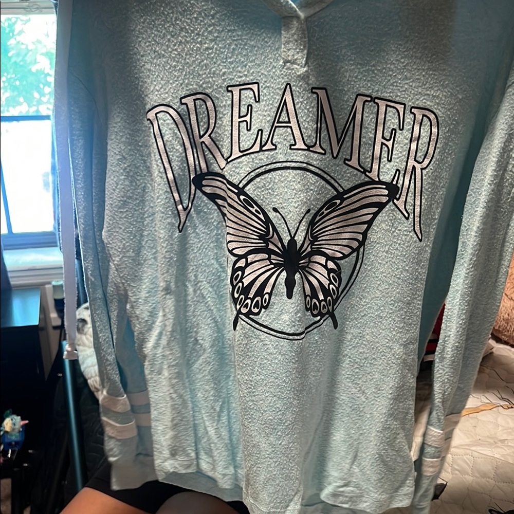 No Boundaries Light Blue Dreamer Long Sleeve Tee